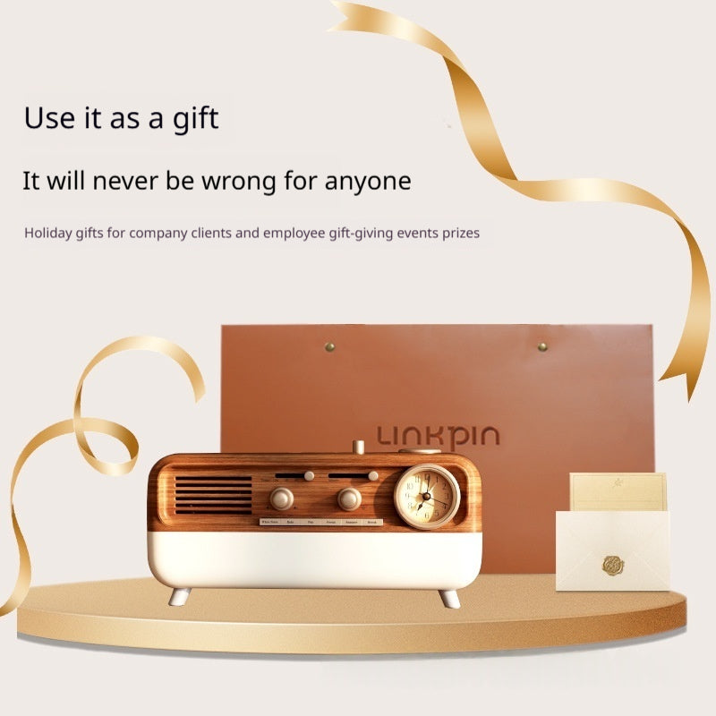 Sveglia speaker Bluetooth con luce ambientale retrò