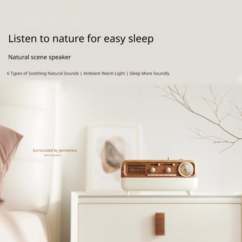 Sveglia speaker Bluetooth con luce ambientale retrò