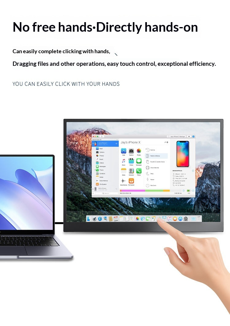 Monitor portatile 14" IPS 4K - Secondo schermo per laptop USB-C