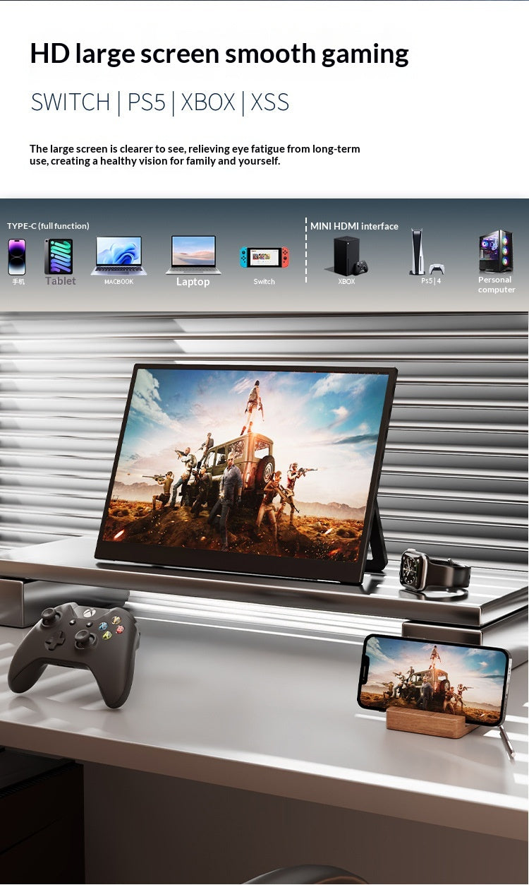 Monitor portatile 14" IPS 4K - Secondo schermo per laptop USB-C