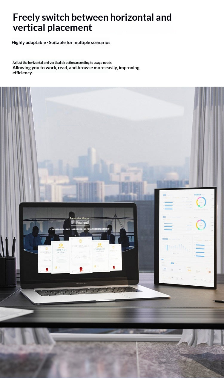 Monitor portatile 14" IPS 4K - Secondo schermo per laptop USB-C