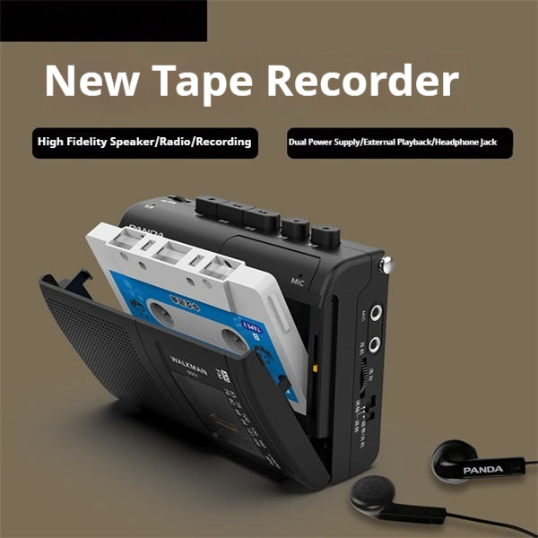 Walkman registratore e lettore cassette retrò con cuffie